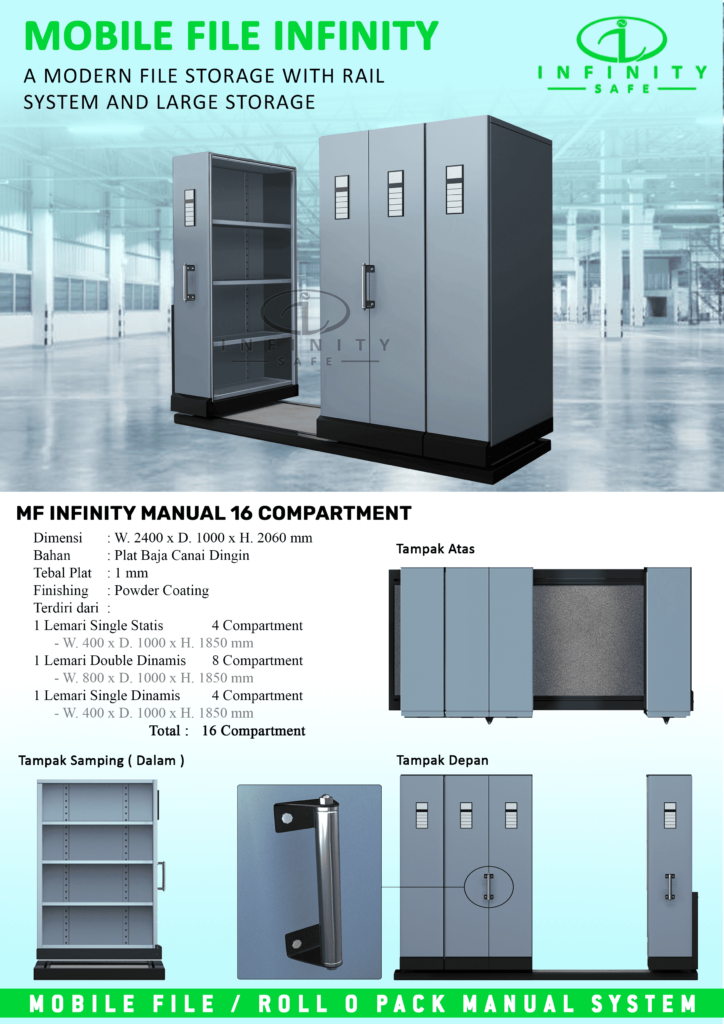 Brosur Mobile File Infinity 16 Compartment ( 16 Rak ) - 4 Rak