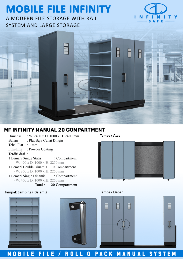 Brosur Mobile File Infinity 20 Compartment ( 20 Rak ) - 5 Rak