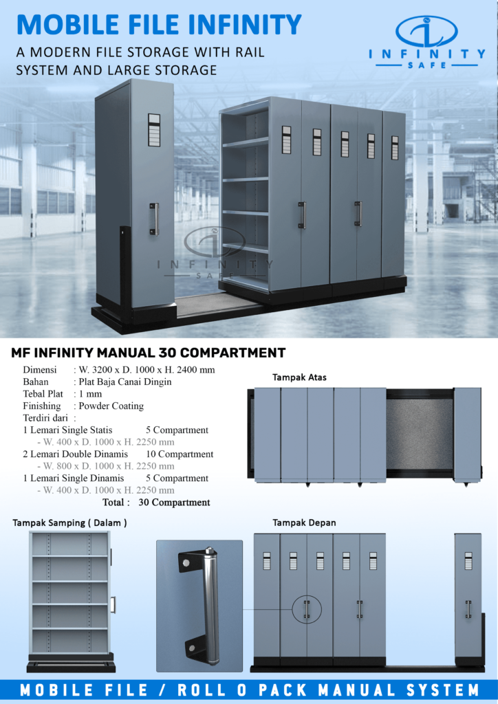 Brosur Mobile File Infinity 30 Compartment ( 30 Rak ) - 5 Rak