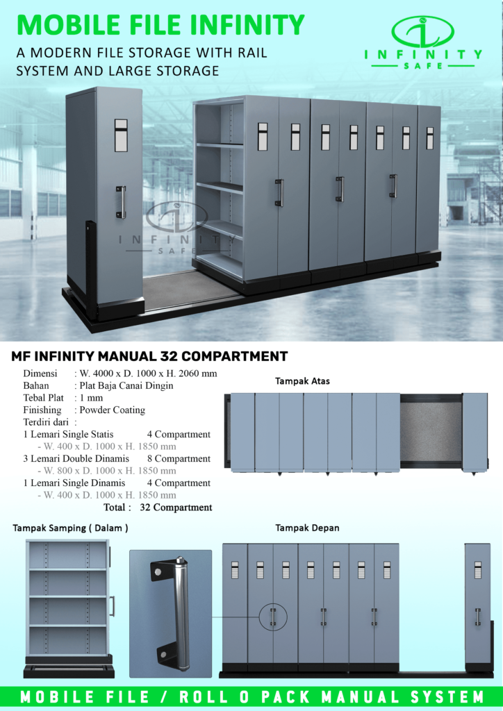 Brosur Mobile File Infinity 32 Compartment ( 32 Rak ) - 4 Rak