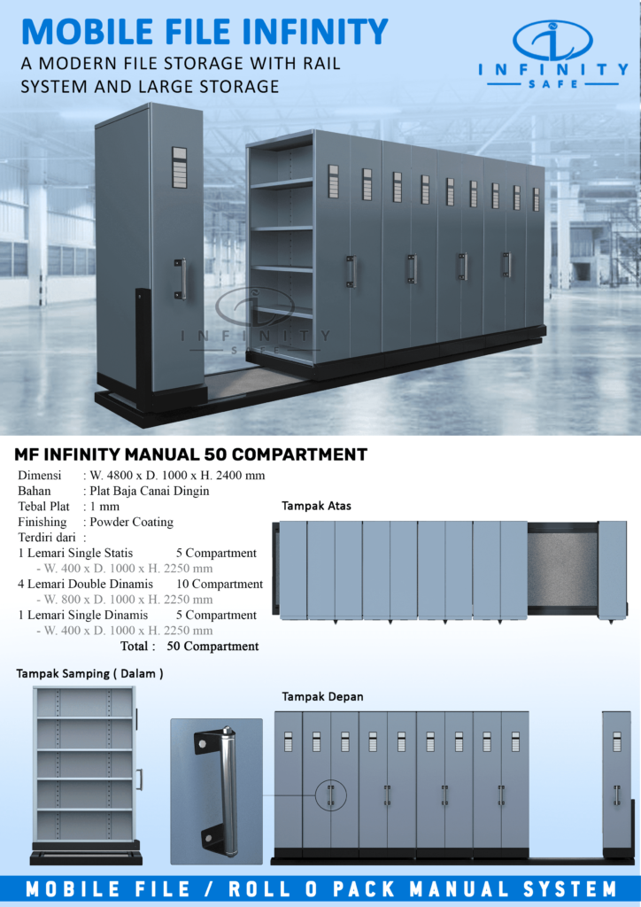 Brosur Mobile File Infinity 50 Compartment ( 50 Rak ) - 5 Rak