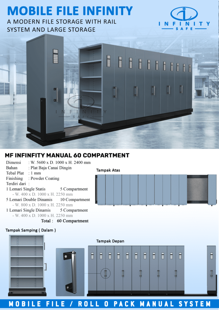 Brosur Mobile File Infinity 60 Compartment ( 60 Rak ) - 5 Rak