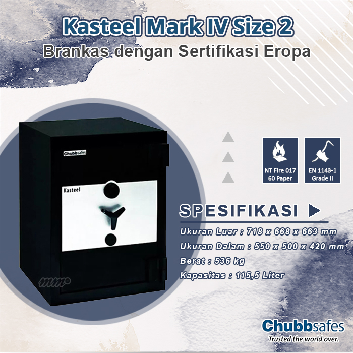 Brankas Chubbsafes Kasteel MK IV Size 2