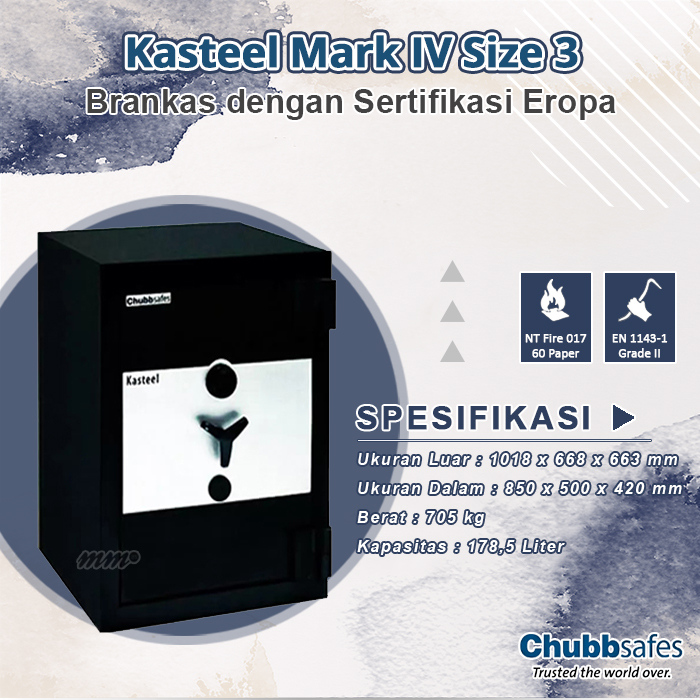 Brankas Chubbsafes Kasteel MK IV Size 3